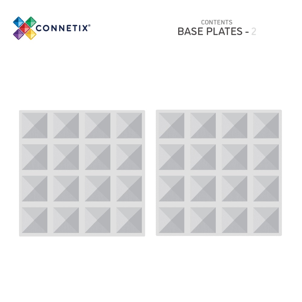 Connetix - Base Plate Clear | 2 Stuks - Afbeelding 2