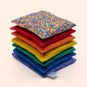 Little Botanic Label - Sensorische Pittenzakjes | Regenboog + Confetti | 7 Stuks