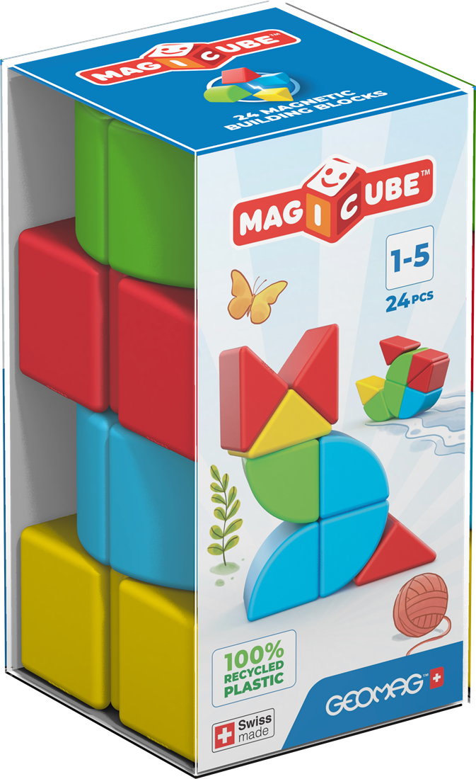 Geomag - Magicube Blocks Recycled Crystal 24 Stuks | 1+ Jaar