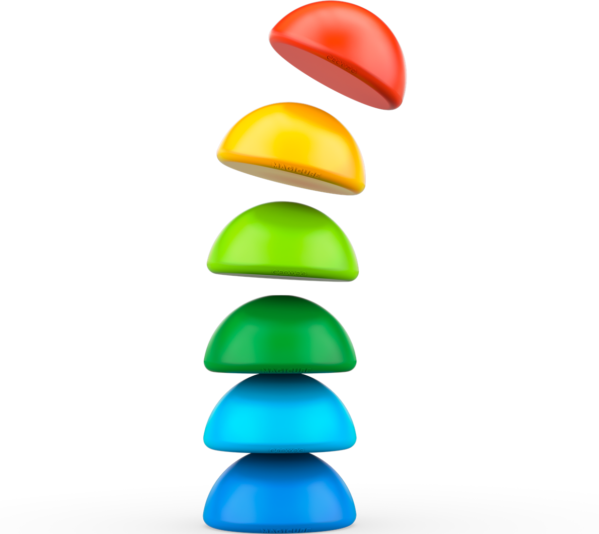 Geomag - Magicube Blocks Recycled Stacking 6 Stuks | 1+ Jaar - Afbeelding 3