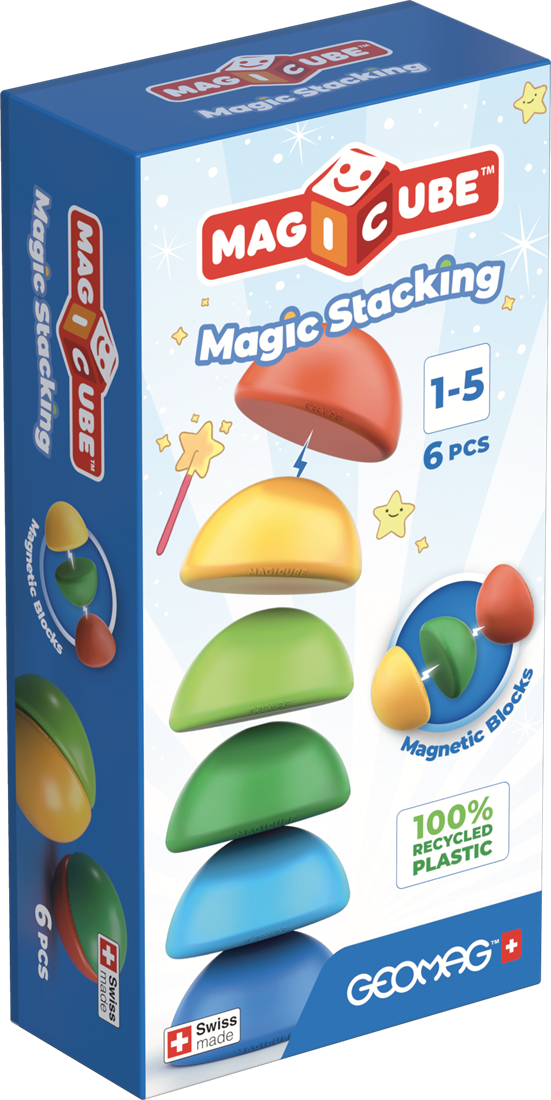 Geomag - Magicube Blocks Recycled Stacking 6 Stuks | 1+ Jaar