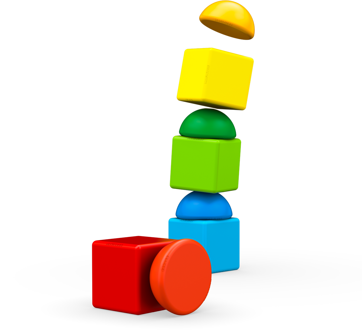 Geomag - MagiCube Blocks Recycled Stacking 8 pcs | 1+ Jaar - Afbeelding 2