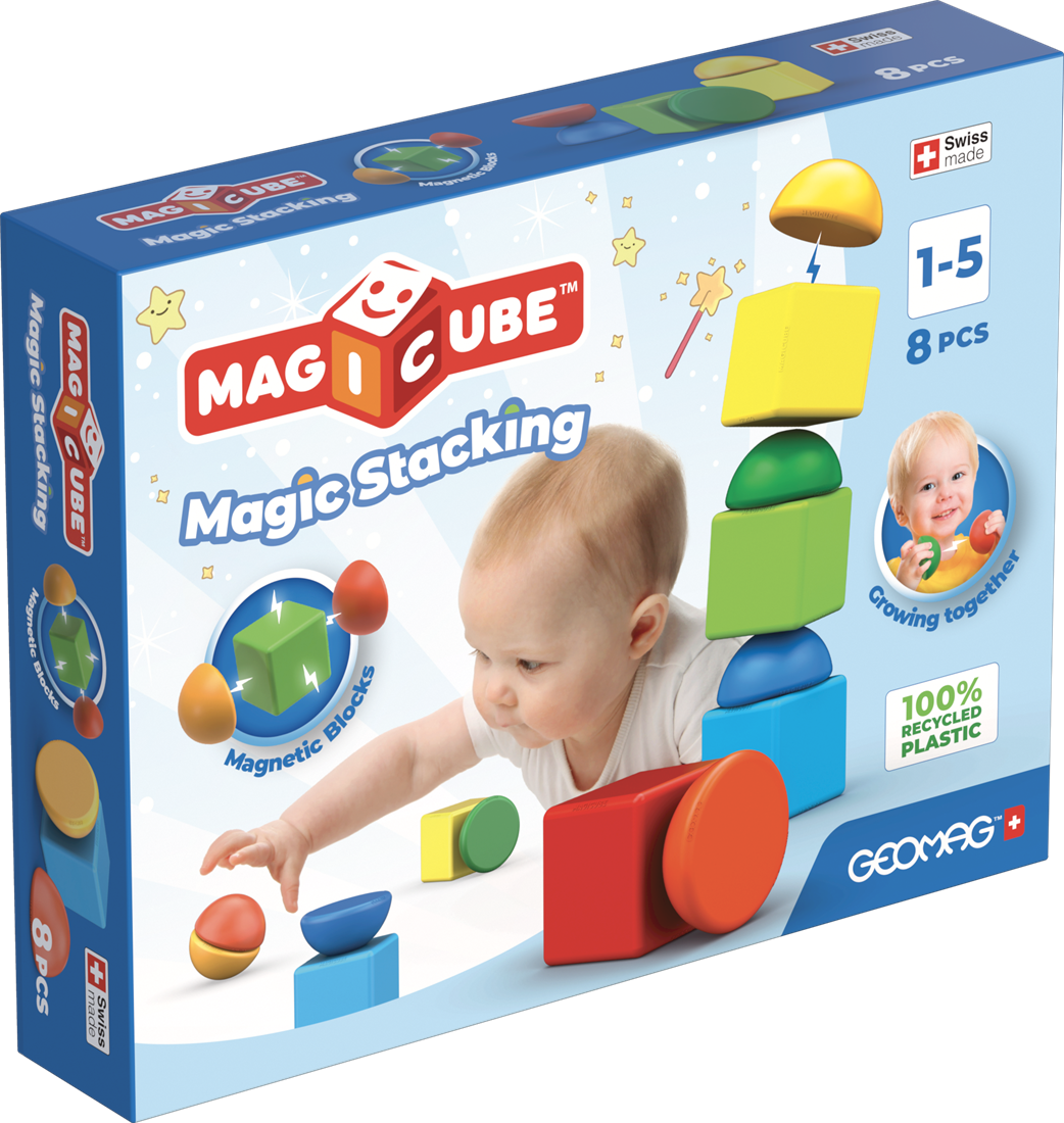 Geomag - MagiCube Blocks Recycled Stacking 8 pcs | 1+ Jaar