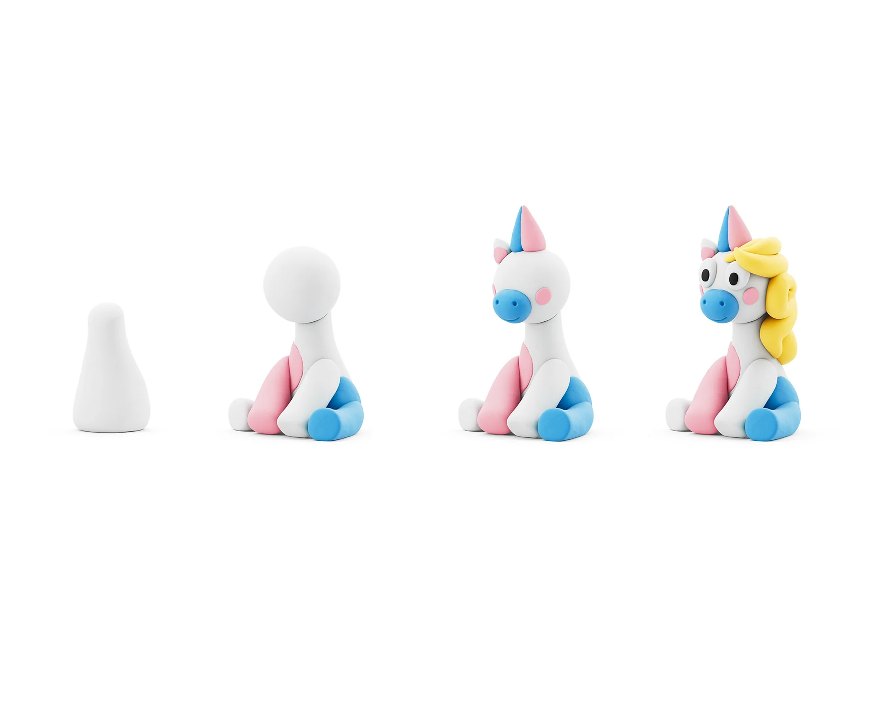 HeyClay - Rainbow Unicorn | Lighty - Afbeelding 4