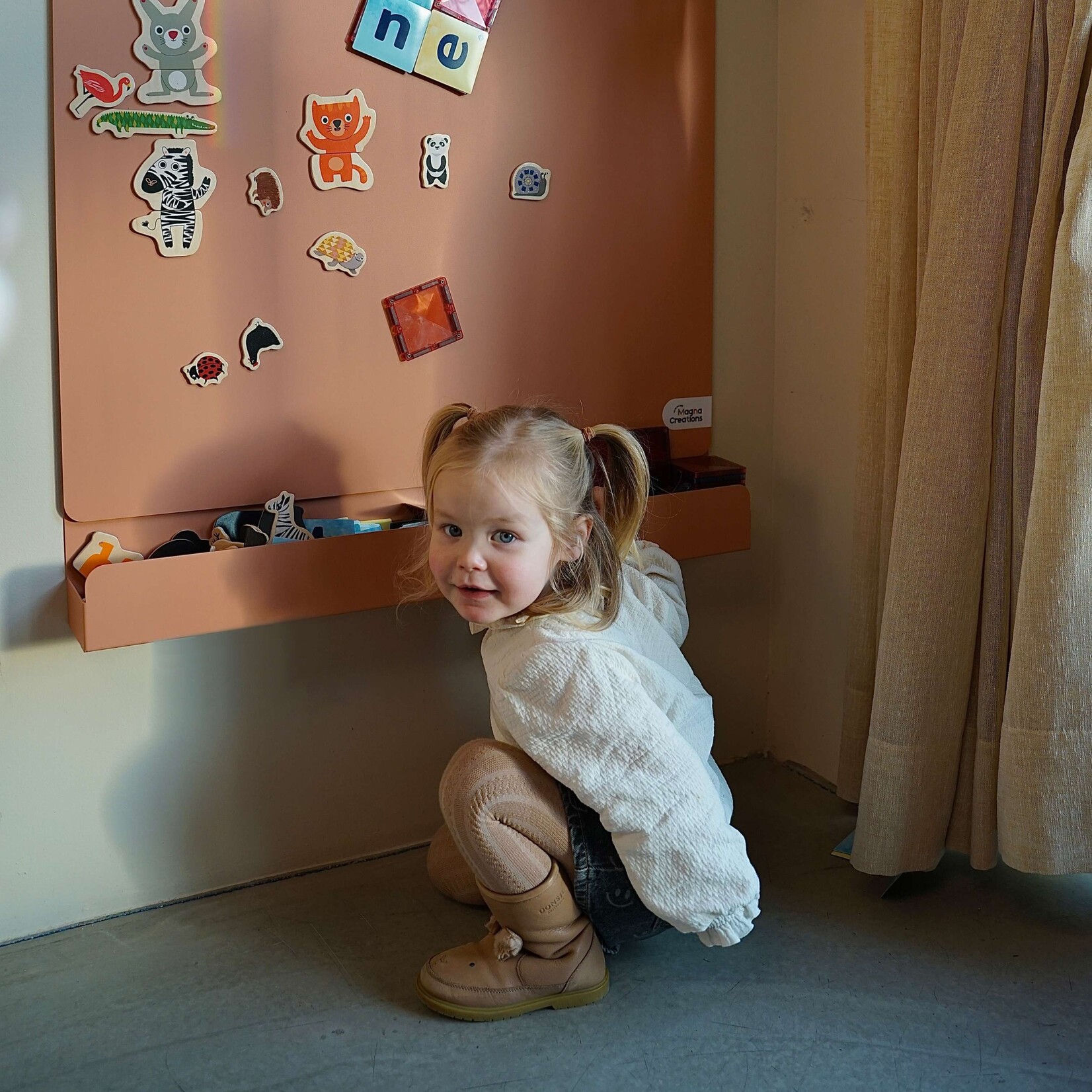 Magna Creations | Magneetbord Opbergschap L | Perzik - Afbeelding 2