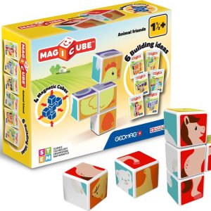 Geomag - Magicube Dierenvrienden + Kaarten | 7 Stuks