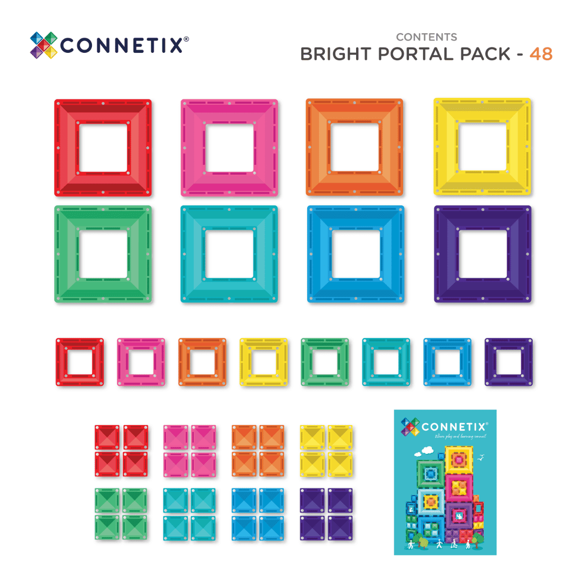 Connetix - Bright Portal Pack | 48 Stuks - Afbeelding 9