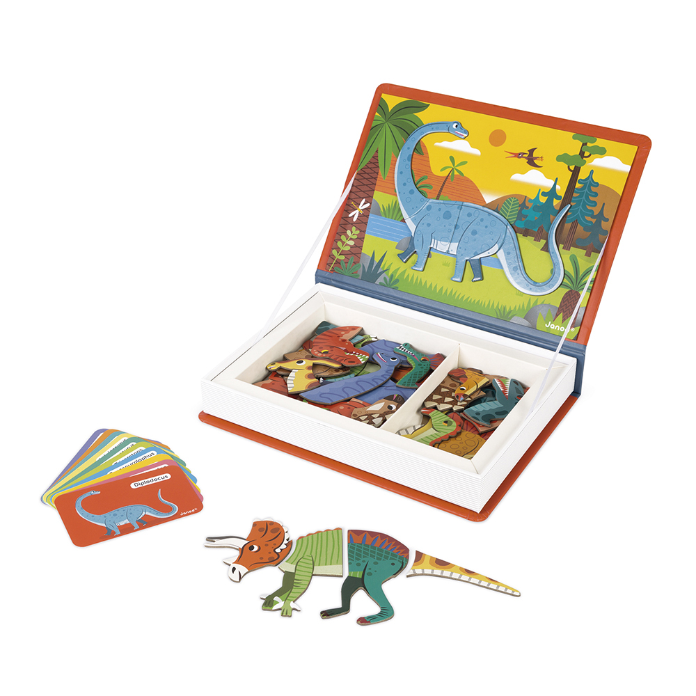 Janod - Magneetboek | Dinosaurus - Duurzaam Spelen