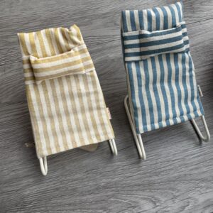 Maileg - Strandstoelen set - Gele stoel verbleek | zonder doos!