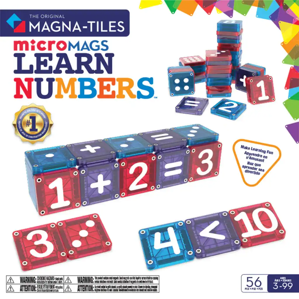 MAGNA-TILES® - microMAGS Learn Numbers | 56 stuks