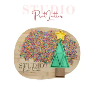 Studio Pretletter - Kerstboom Puzzel Bakjes | 6 Stuks