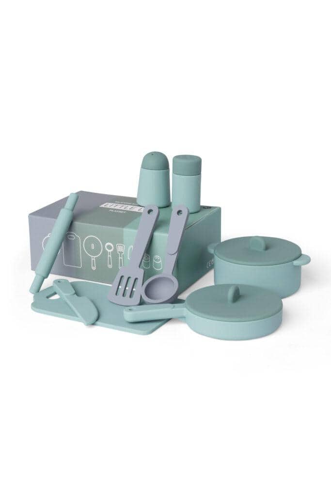 Little L - Siliconen Keukenset 11 Stuks | Groen / Grijs