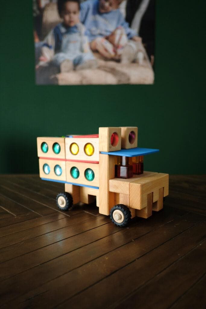 Bauspiel - Voertuigen Bouwset | 16 Stuks