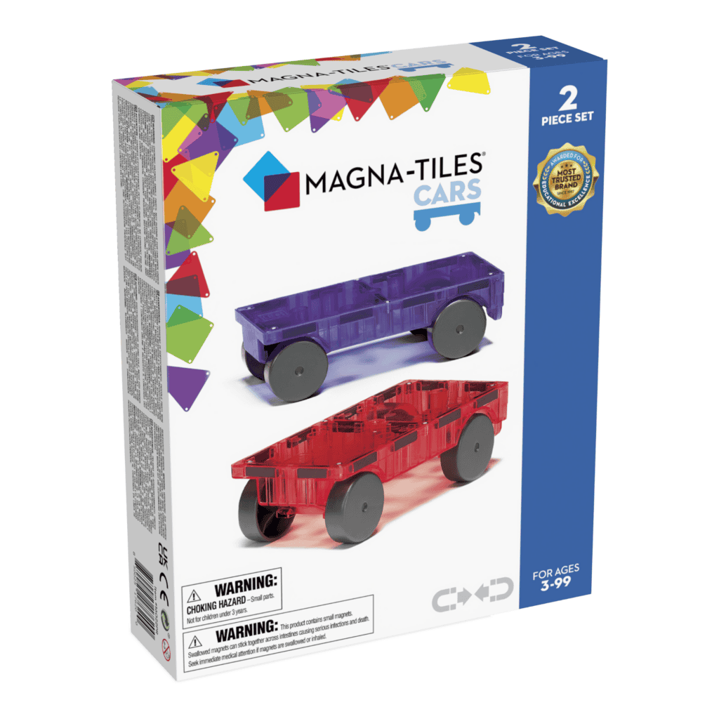Magna-Tiles - Auto's Uitbreidingsset Car Pack | 2 Stuks | Paars/Rood
