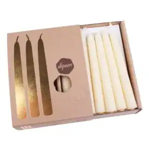 Dipam - Kerstboom/jaarring kaarsje | Ivoor