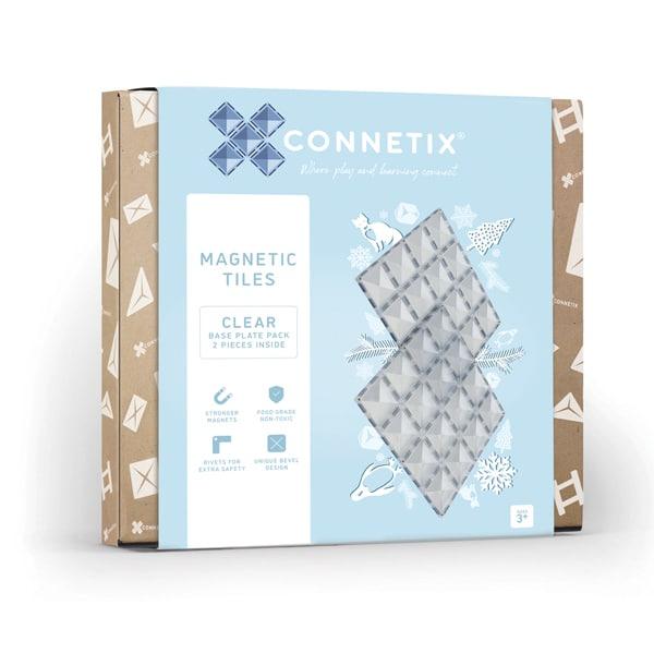 Connetix - Base Plate Clear | 2 Stuks