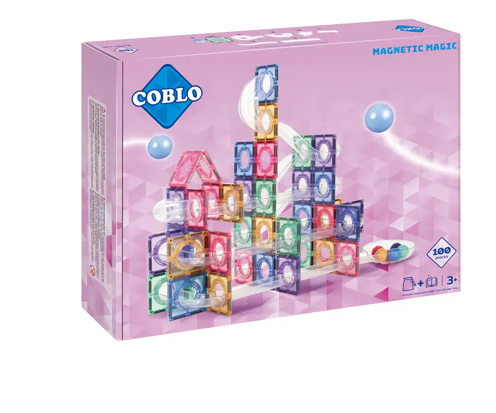 Coblo | Knikkerbaan | Pastel | 100 Stuks