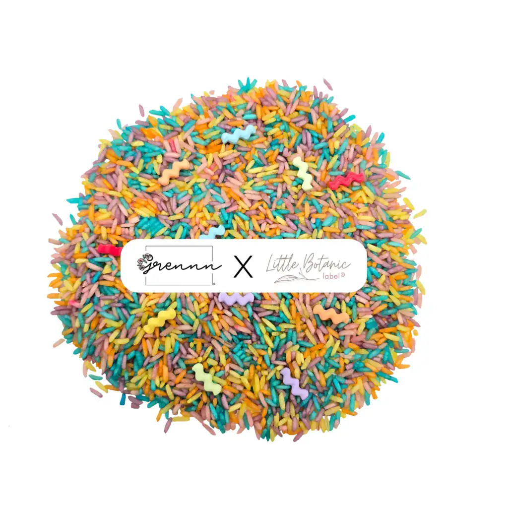 Grennn x Little Botanic Label - Speelrijst 750 Gram | Waves | Pastel