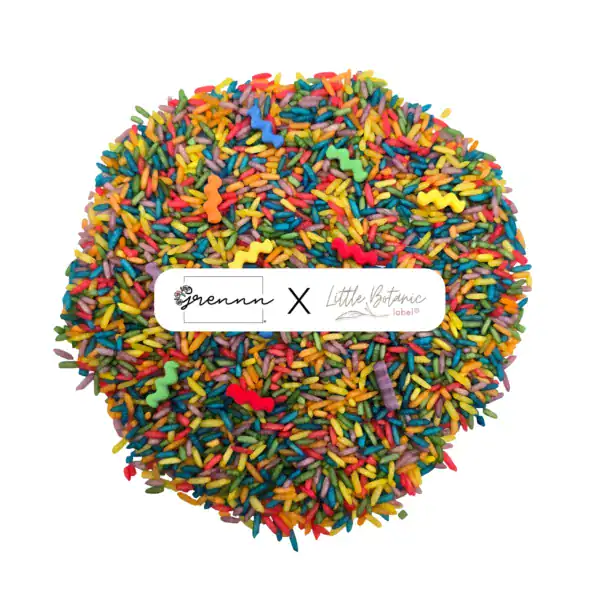 Grennn x Little Botanic Label Speelrijst Waves Regenboog 750 g