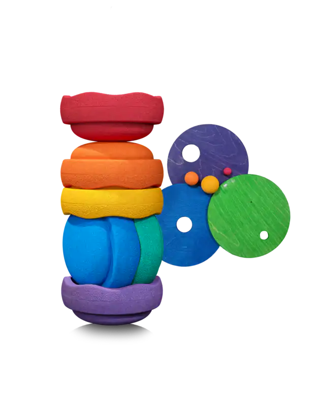 Stapelstein® | Grimms x Stapelstein® Set | Rainbow