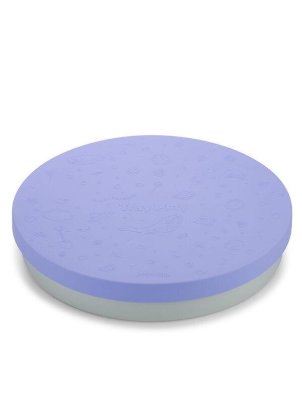 Ronde Jellystone speeltray met gesloten lila deksel