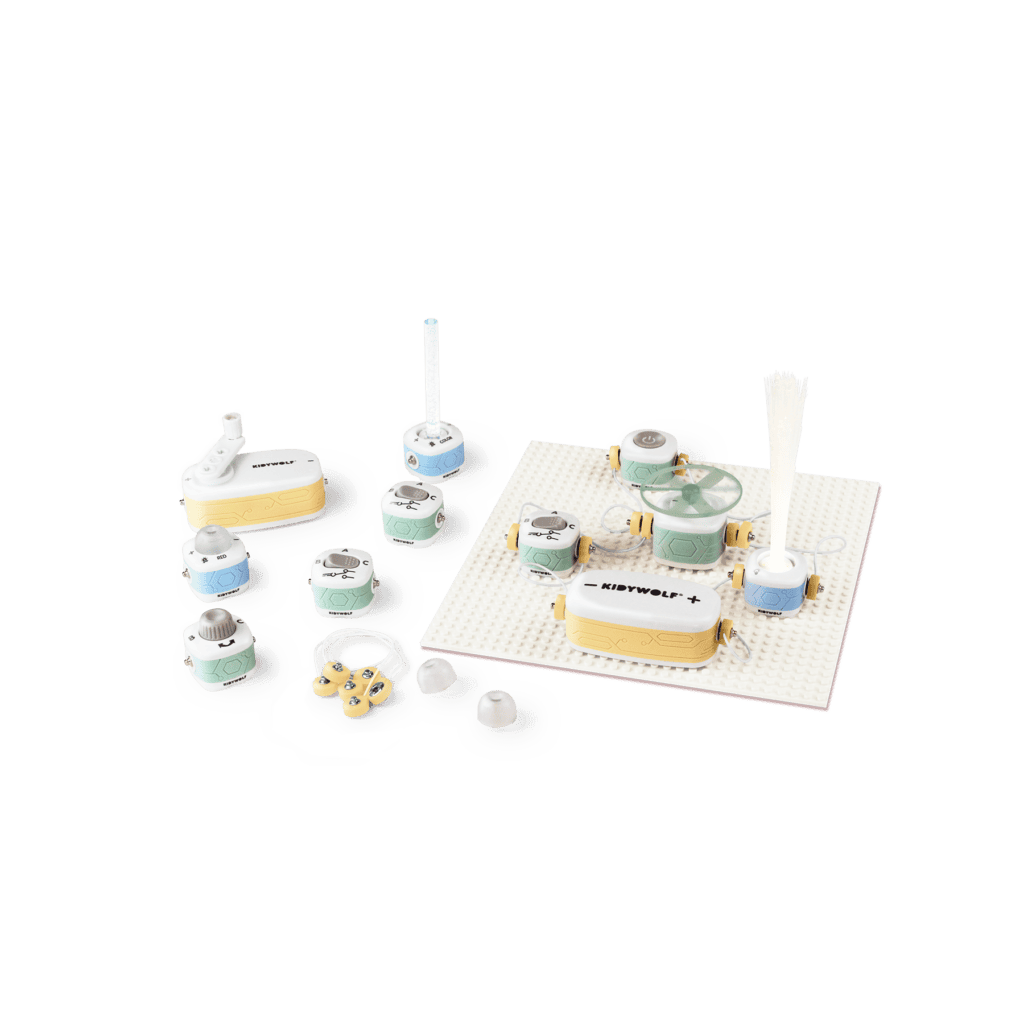 Kidywolf - Kidyelec Starterset – Mijn eerste elektriciteitscircuit (11 modules)