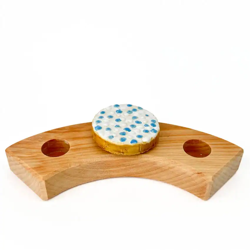 Klein Dappertje | Steker Jaarring | Beschuit met Muisjes | Blauw