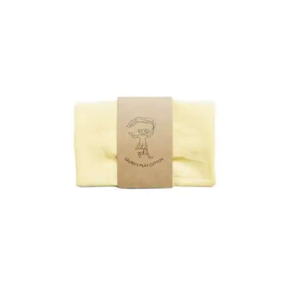 Laura's Play Cotton - Speeldoek | licht geel | 50 cm x 50 cm