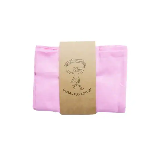Laura's Play Cotton - Speeldoek | Roze | 50 cm x 50 cm