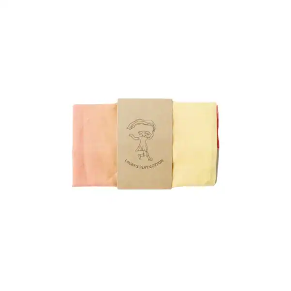 Laura's Play Cotton - Speeldoek | Pastel Regenboog | 50 cm x 50 cm