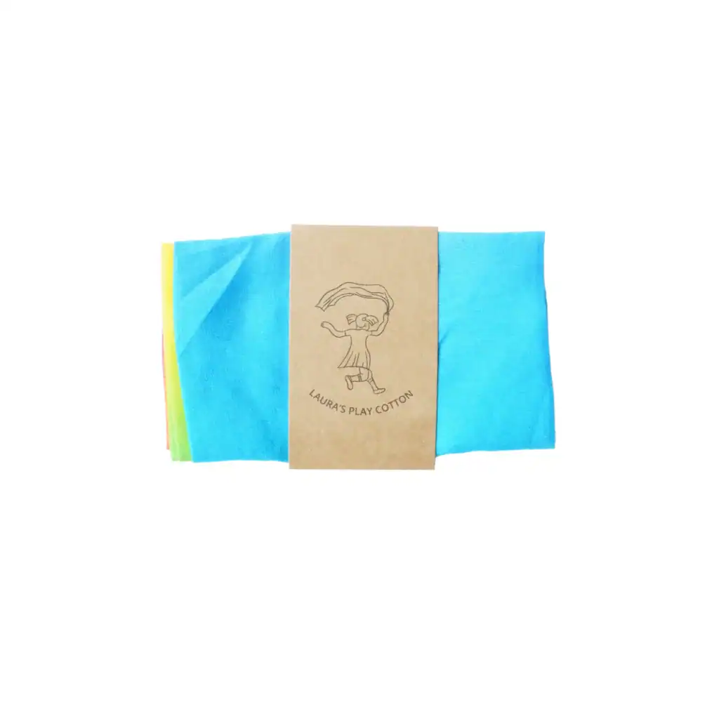 Laura's Play Cotton - Speeldoek | Regenboog | 50 cm x 50 cm