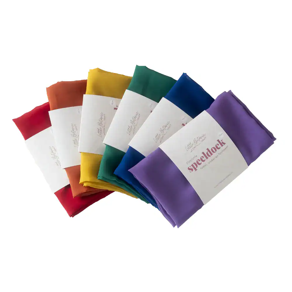 Little Botanic Label - Playcycle speeldoeken set | Regenboog | 65 cm | 6 Stuks