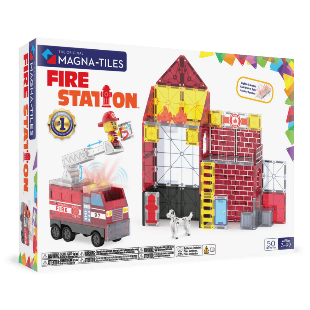 MAGNA-TILES - Fire Station Brandweerkazerne  | 50 Stuks