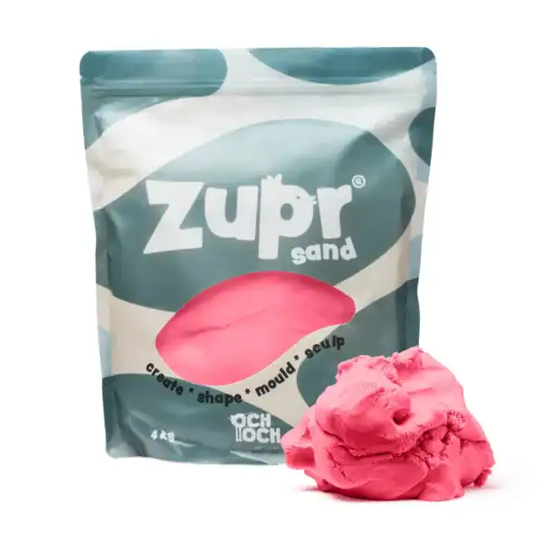 OchOch Zupr Sand kinetisch zand – Poppy Pink 4 kg