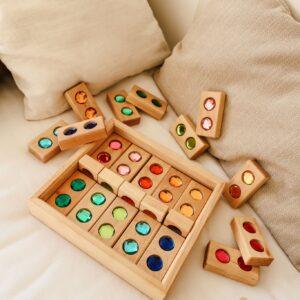 Bauspiel - Venster- en glinsterblokken Combi set | 25 Stuks