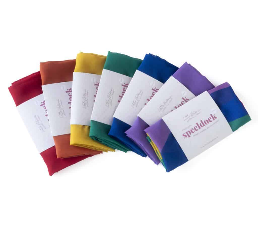 Little Botanic Label - Playcycle speeldoeken set | Regenboog | 65 cm | 7 Stuks