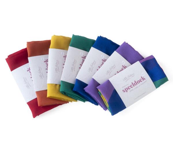 Little Botanic Label Speeldoeken Regenboog 65 cm 7 stuks