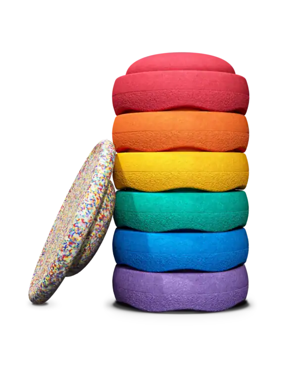 Stapelstein® | Super Confetti Rainbow Set | Classic 6+1