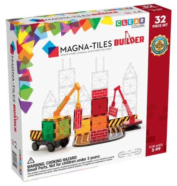 MAGNA-TILES Builder magnetische bouwset met kranen 32 stuks