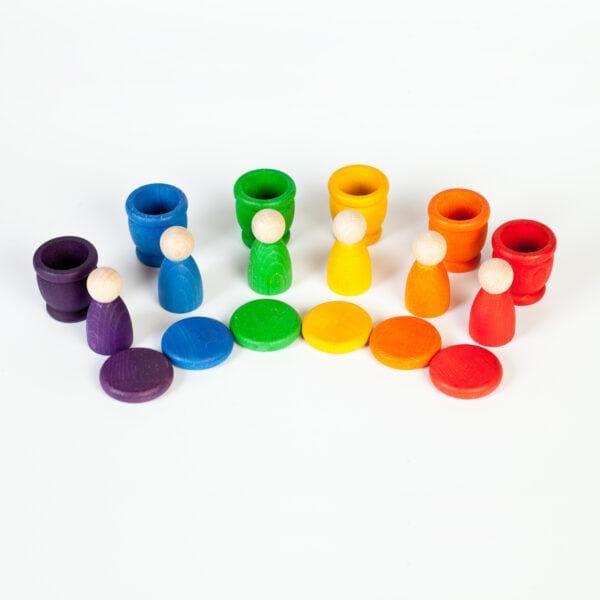 Grapat - 12 Nins® Poppetjes, Bakjes en Munten