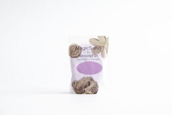Paarse SensoryFun Magic Sand kinetisch speelzand