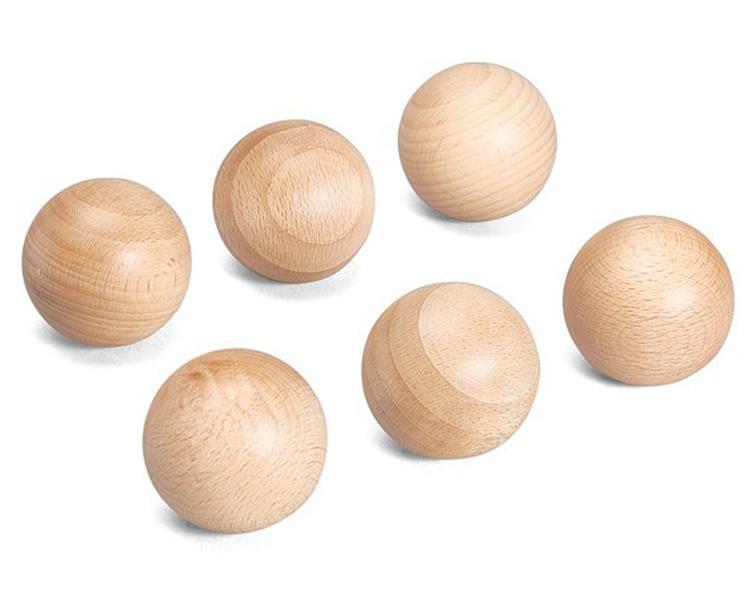 Grapat - Houten naturel ballen | 6 Stuks
