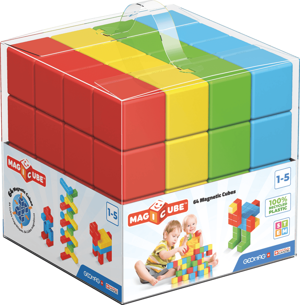 Geomag - Magicube Full Color Recycled Crystal 64 Stuks | 1+ Jaar