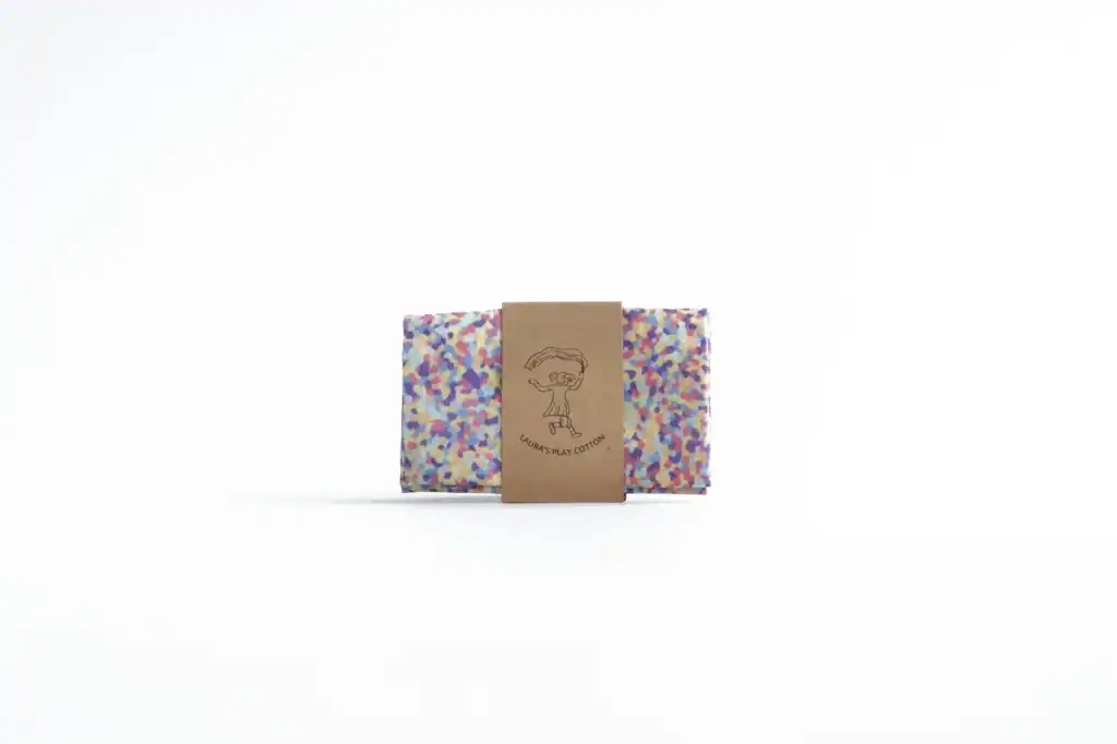 Laura's Play Cotton - Speeldoek | Confetti Rainbow Pastel | 50 cm x 50 cm