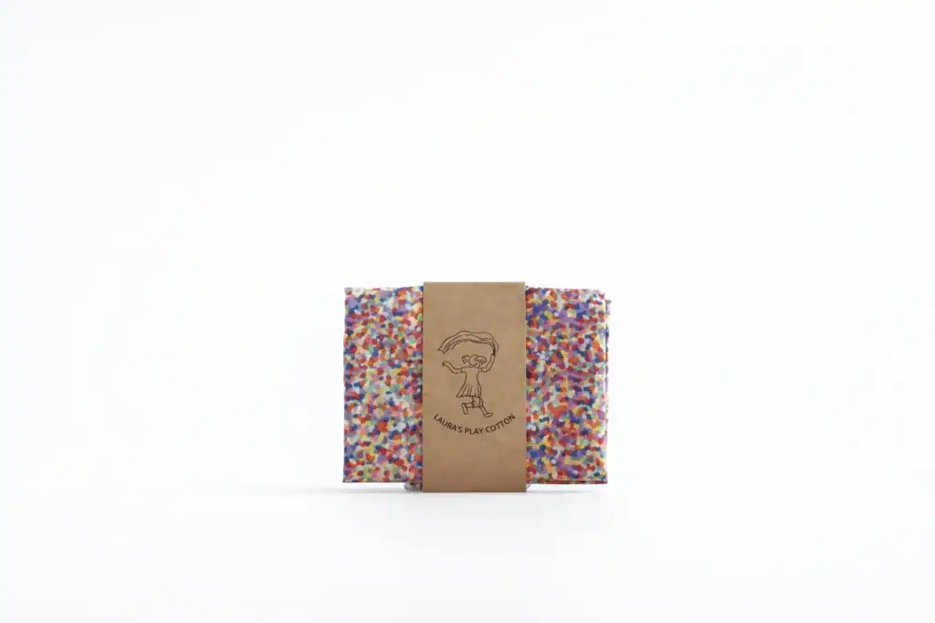 Laura's Play Cotton - Speeldoek | Rainbow Super Confetti | 90 cm x 90 cm