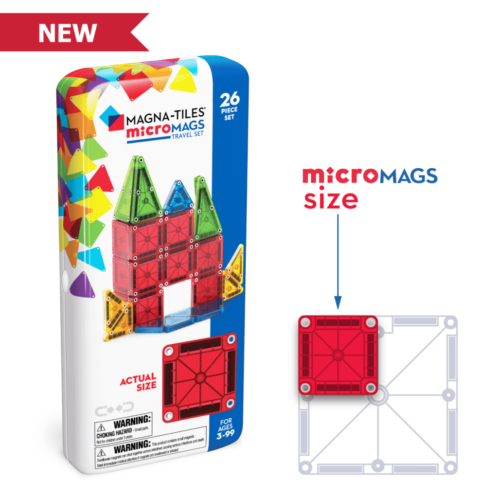 MAGNA-TILES - MicroMAGS Travelset in blik | 26 Stuks