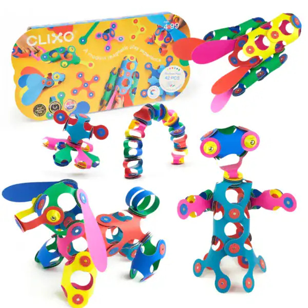 Clixo Rainbow Pack met 42 magnetische onderdelen