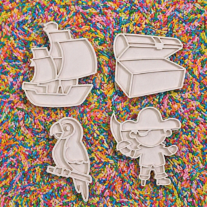 Studio Pretletter - PLA Vulvormen Bundel | Piraten | 4 Stuks