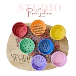Studio Pretletter - Zeefjes Stapeltoren | Regenboog | 7 Stuks