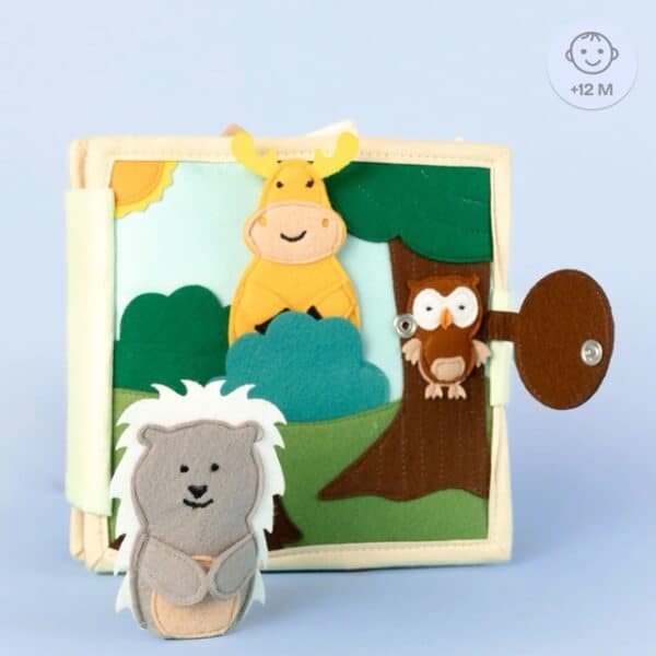 Jolly Designs - Dierenvrienden Mini Quiet Book | 12 Maanden